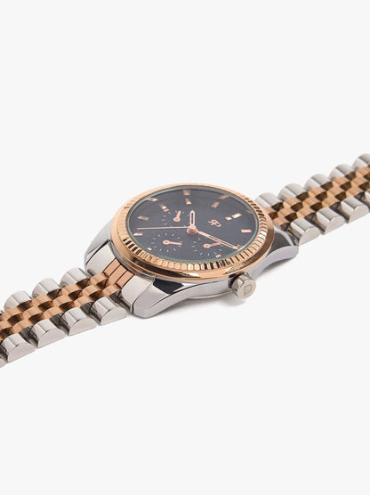 Bicolor Watch With Stainless Steel Bracelet