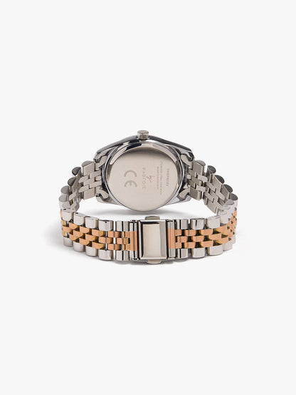 Bicolor Watch With Stainless Steel Bracelet