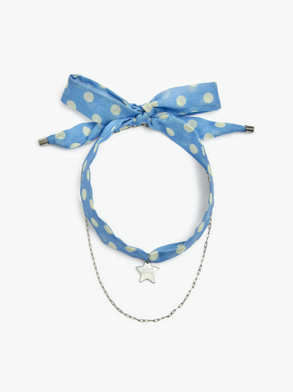 Necklace In Fabric With Star Charm