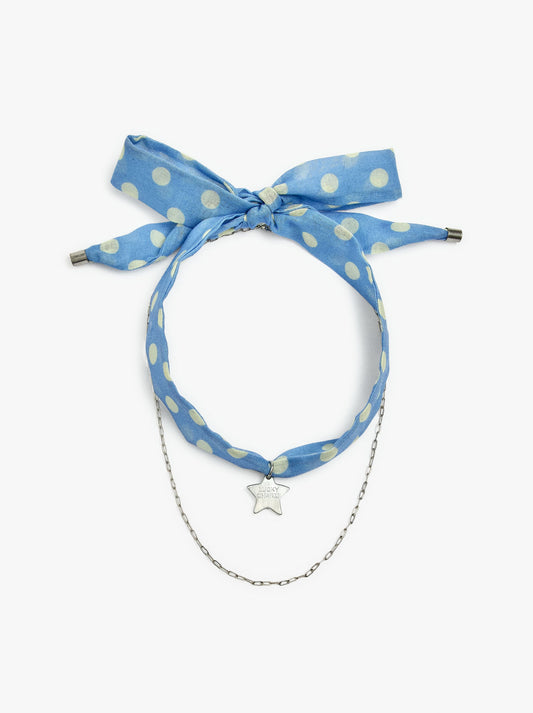 Necklace In Fabric With Star Charm