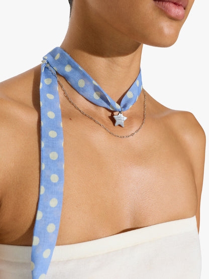 Necklace In Fabric With Star Charm