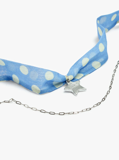 Necklace In Fabric With Star Charm