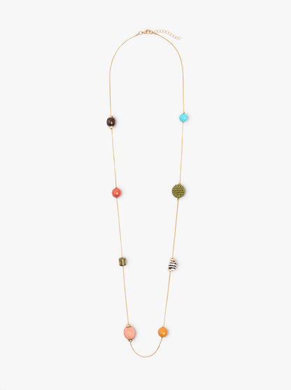 Long Necklace With Stone Beads