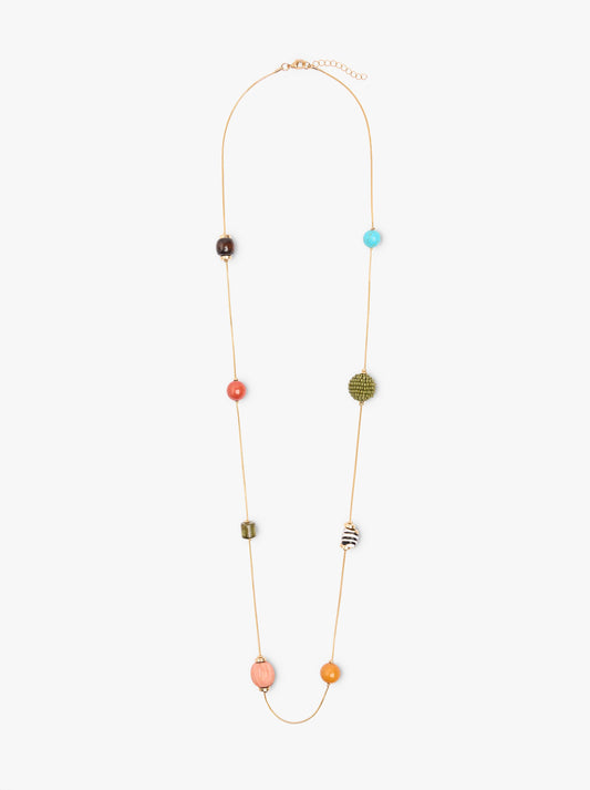 Long Necklace With Stone Beads