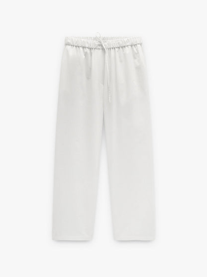Straight Trousers With 100% Cotton