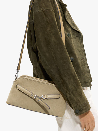 Crossbody Bag Leather Details With Belt