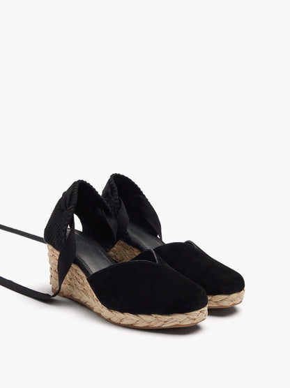 Leather Wedges With Ankle Straps