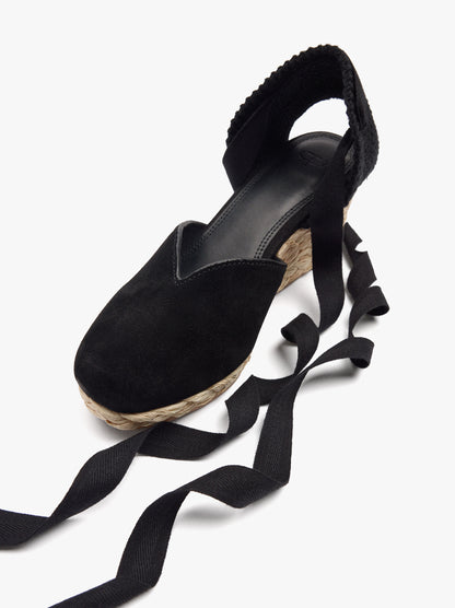 Leather Wedges With Ankle Straps