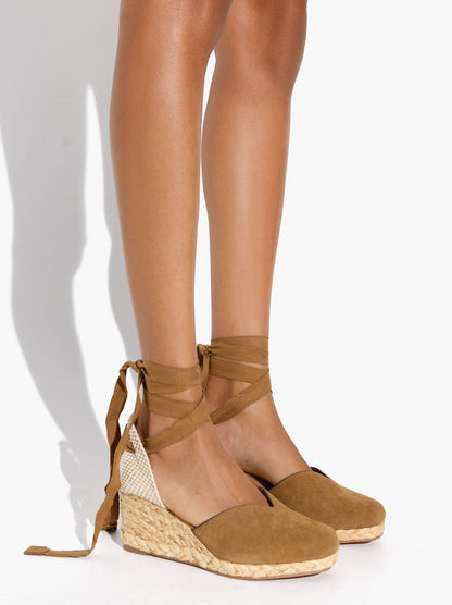 Leather Wedges With Ankle Straps