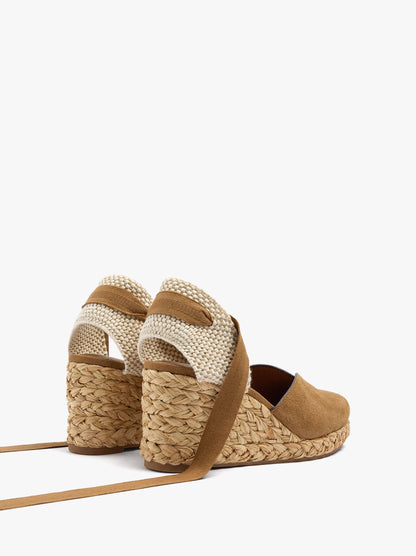 Leather Wedges With Ankle Straps