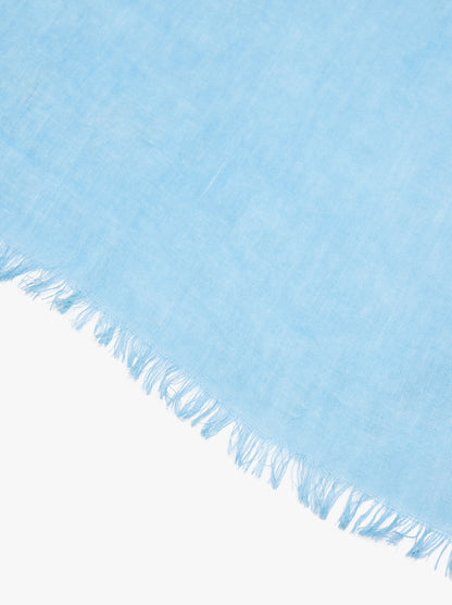 Plain Pashmina With Frayed Edges