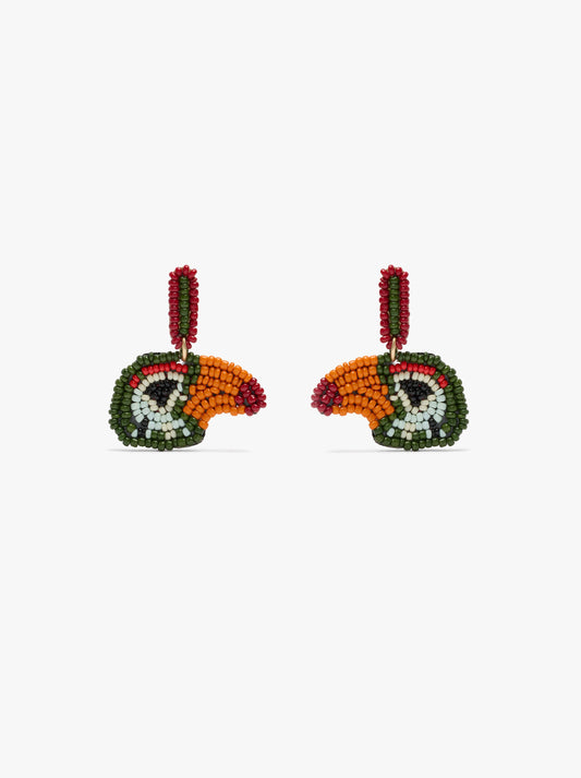 Earrings Birds Of Beads