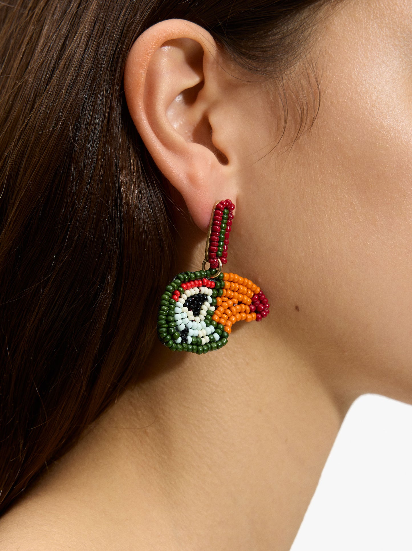 Earrings Birds Of Beads