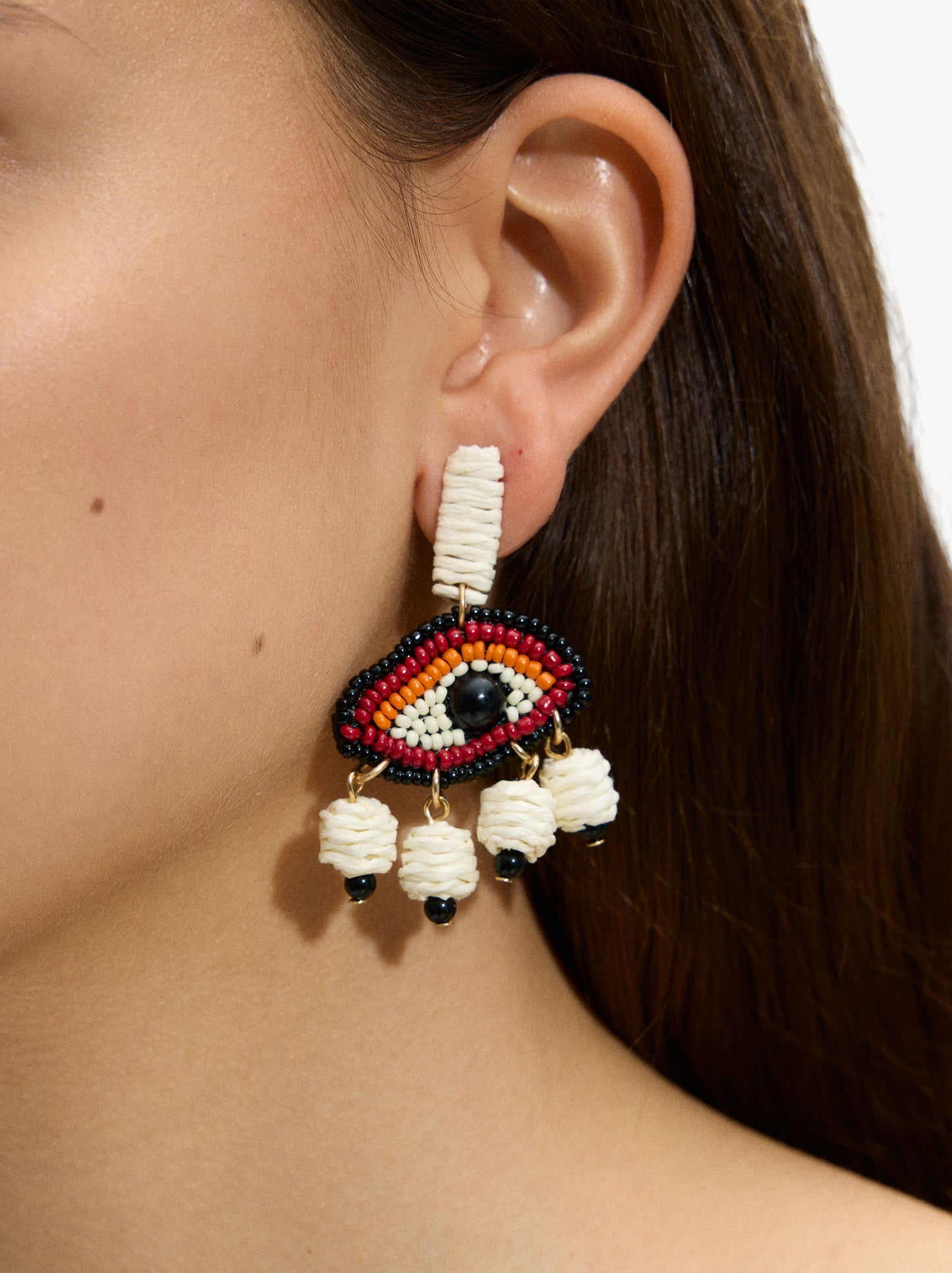Earrings With Bead Eyes