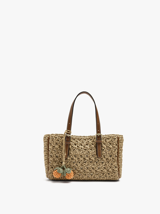 Tote Bag Paper Straw With Pendant
