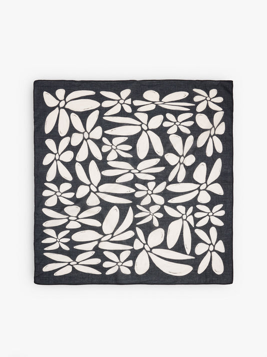 Floral Printed Scarf With 100% Cotton