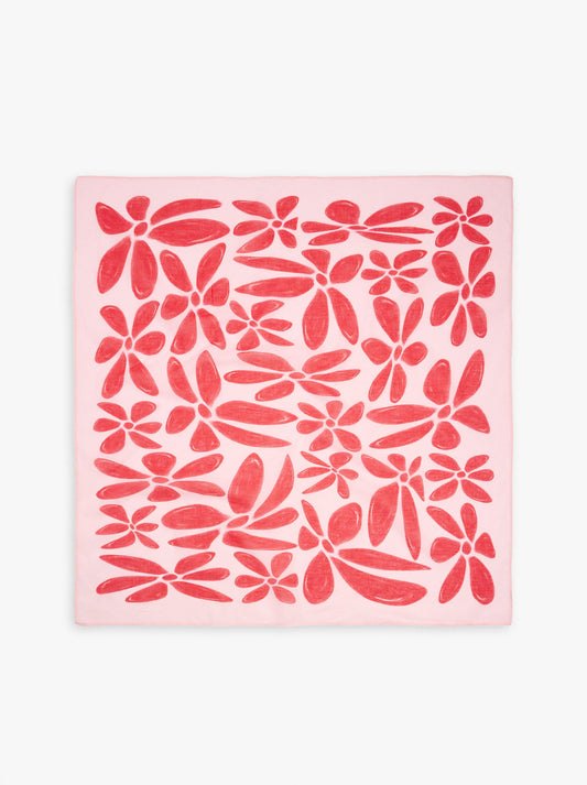 Floral Printed Scarf With 100% Cotton