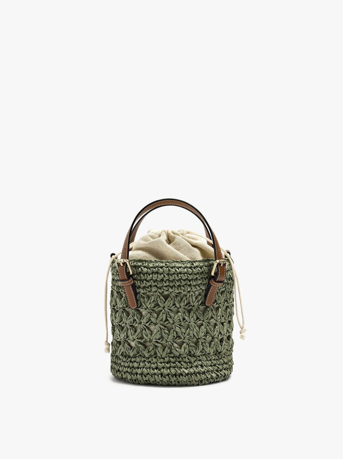 Bucket Bag With Paper Straw Effect
