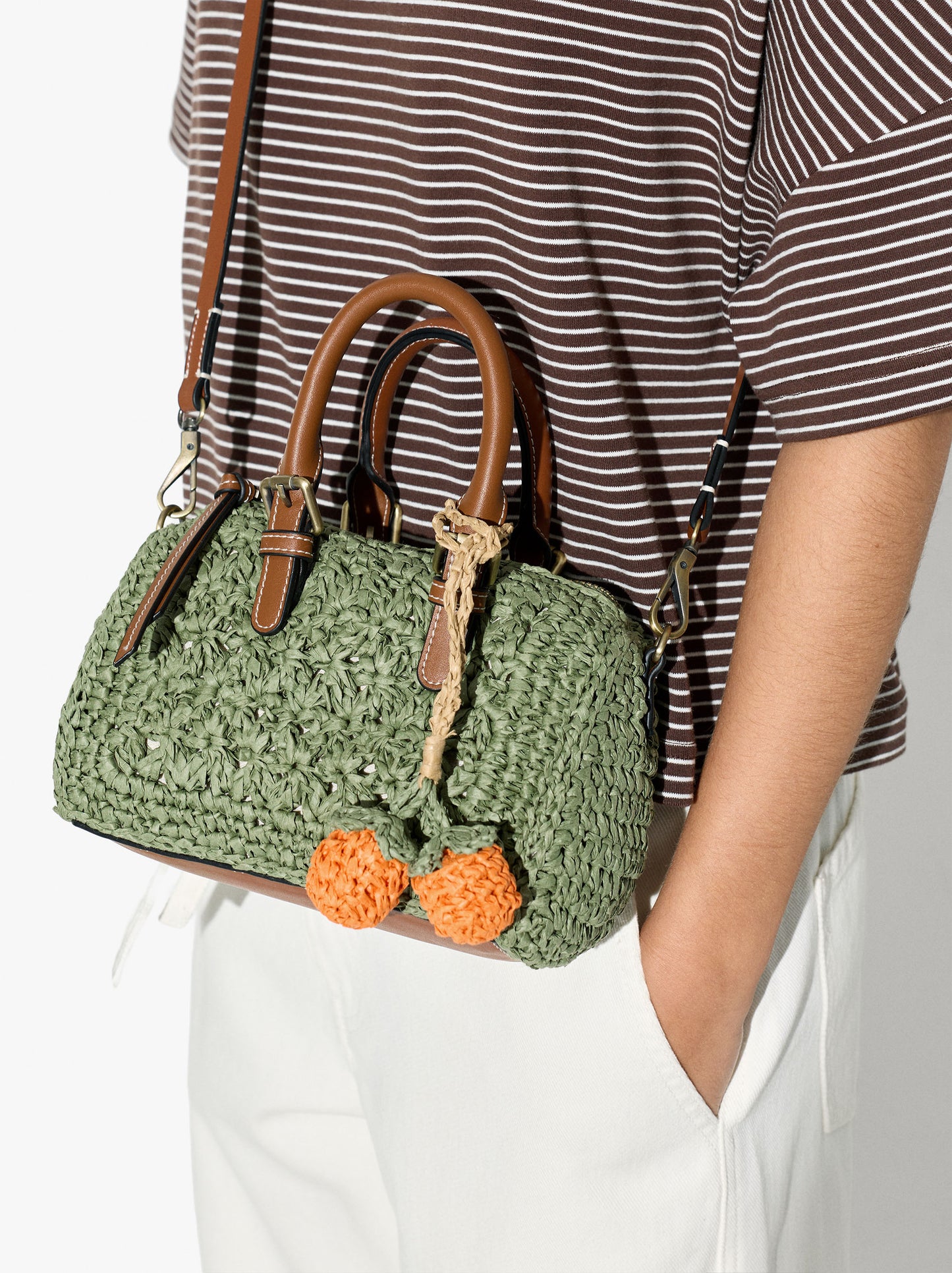 Bowling Bag Paper Straw With Pendant