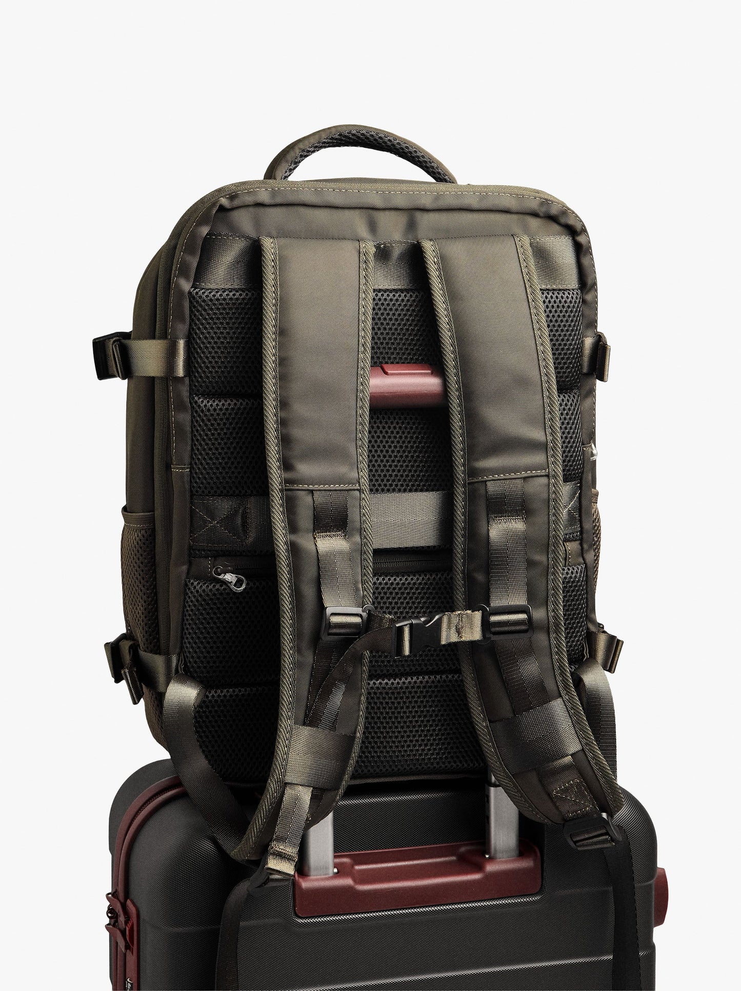 Extendable Nylon Cabin Backpack With Bottle Holder