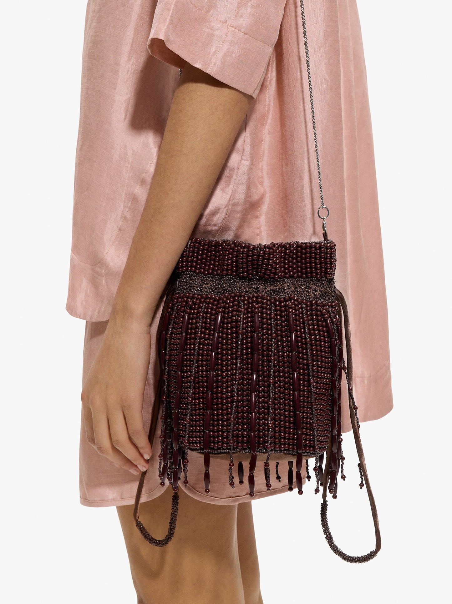 Party Bag With Beads And Fringes