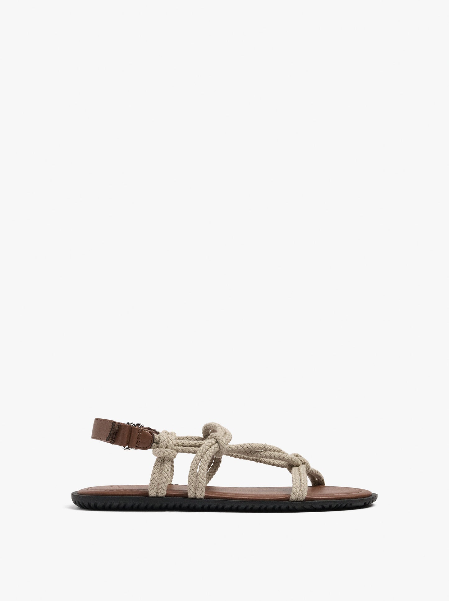 Flat Sandals With Cord Straps