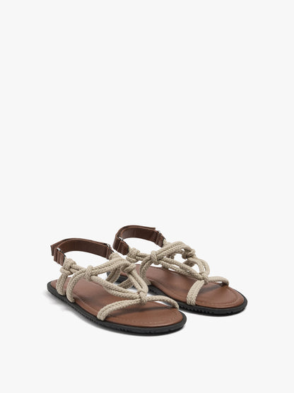 Flat Sandals With Cord Straps