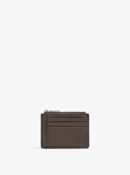 Card Holder With Texture And Keychain
