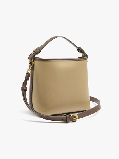 Bucket Bag With Leather Details With Pendant