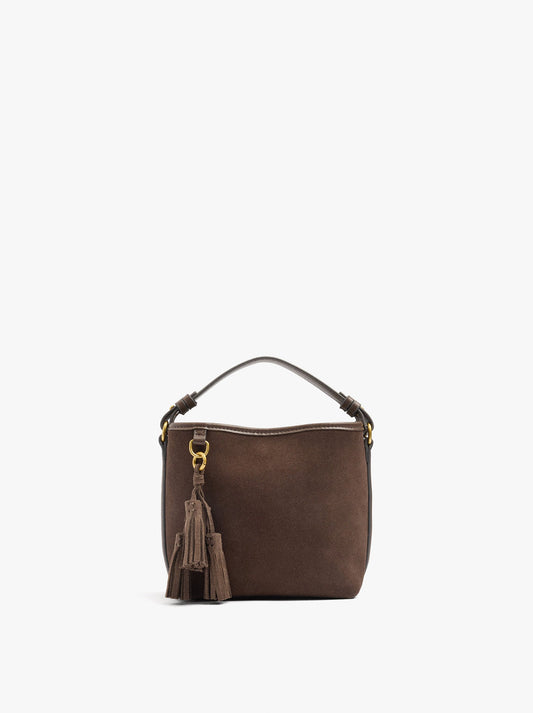 Bucket Bag With Leather Details With Pendant