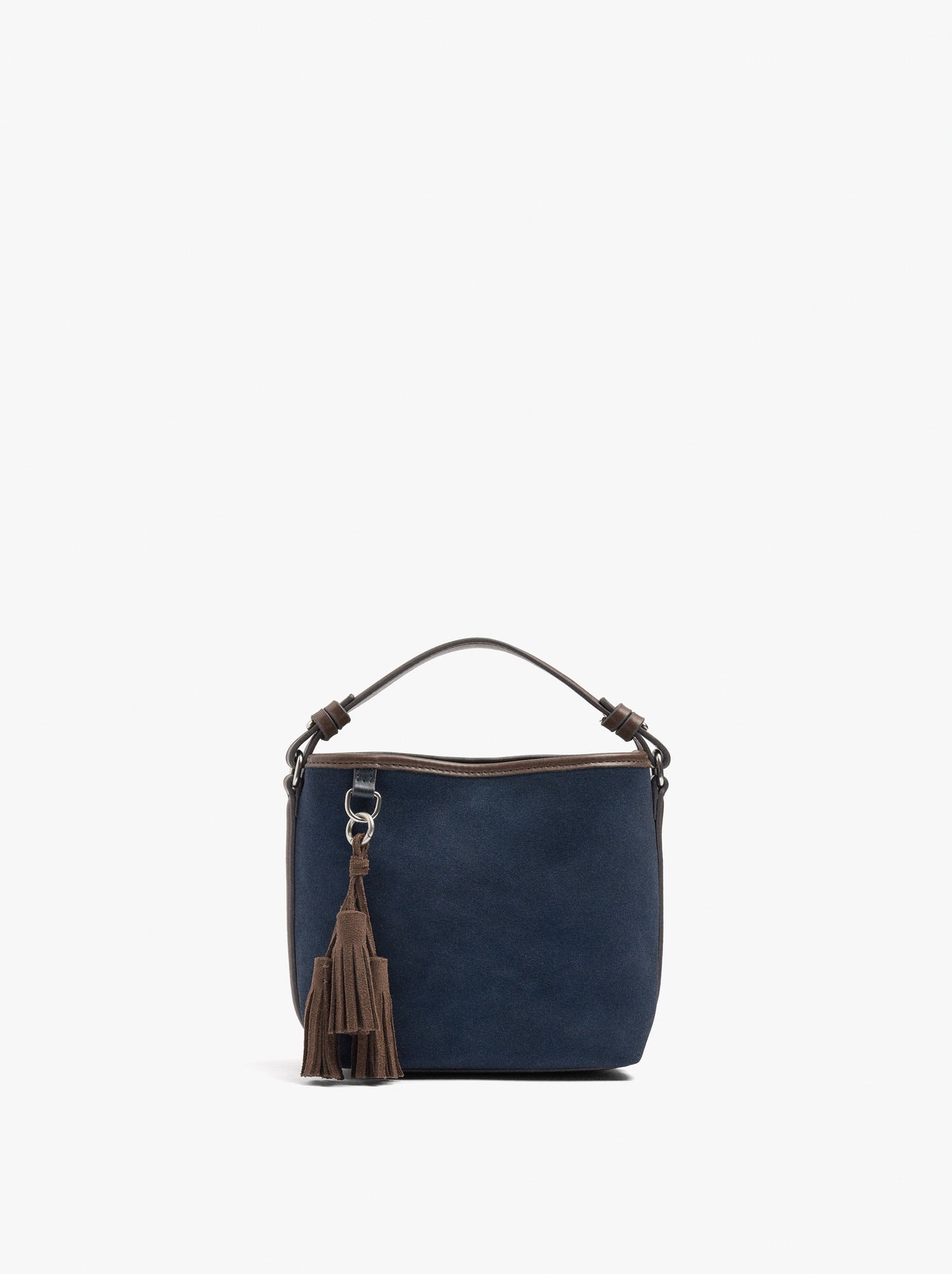 Bucket Bag With Leather Details With Pendant