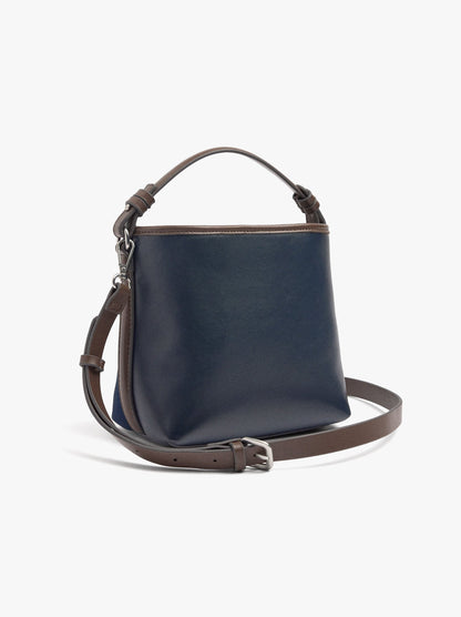 Bucket Bag With Leather Details With Pendant