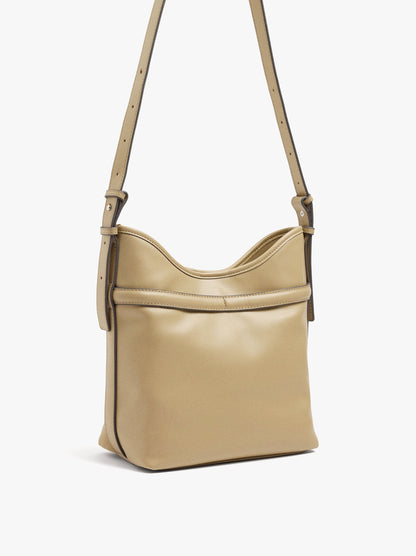 Shoulder Bag With Leather Details With Belt