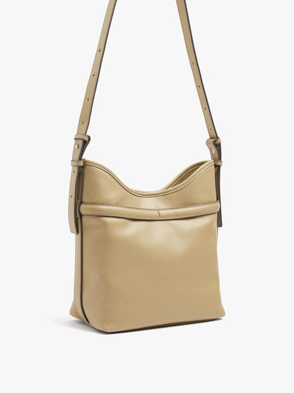 Shoulder Bag With Leather Details With Belt