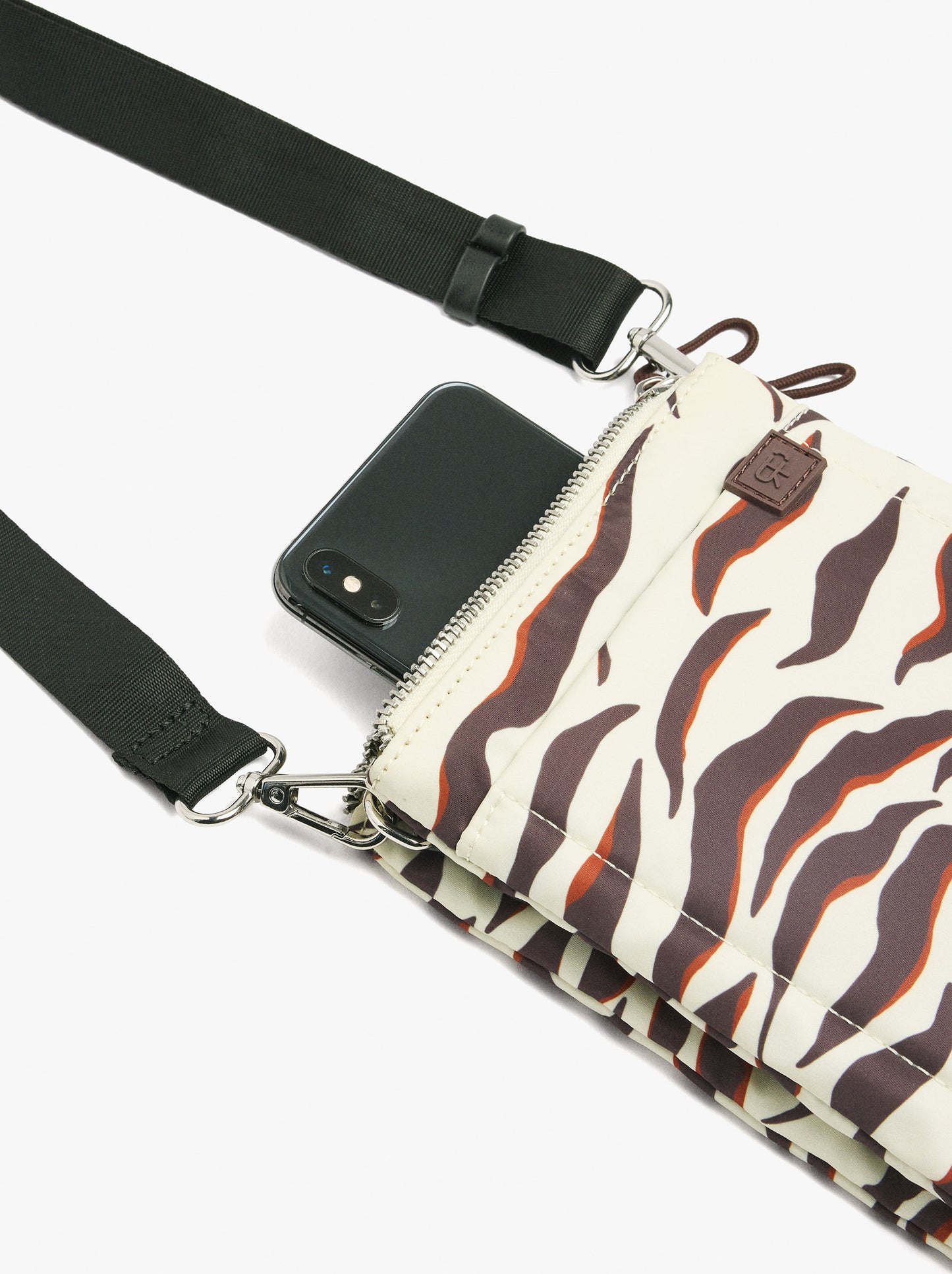 Double Printed Nylon Crossbody Bag