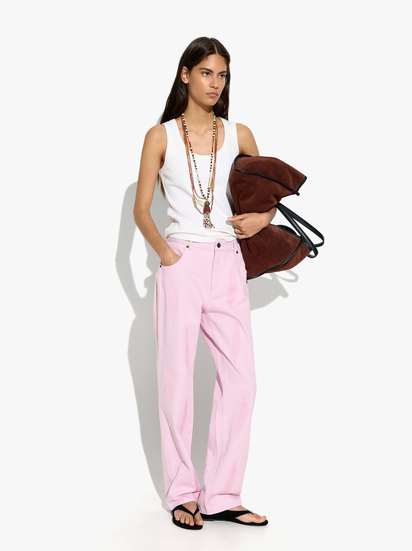 Trousers With 100% Cotton Embroidery