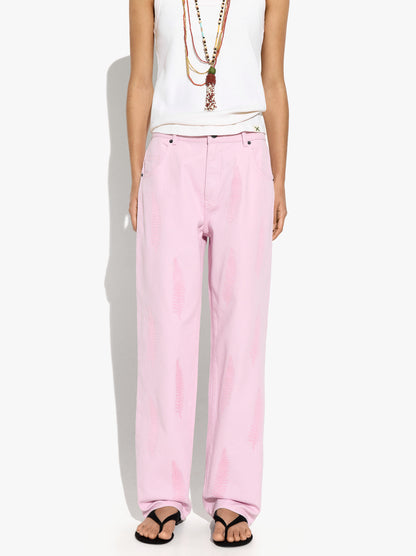 Trousers With 100% Cotton Embroidery
