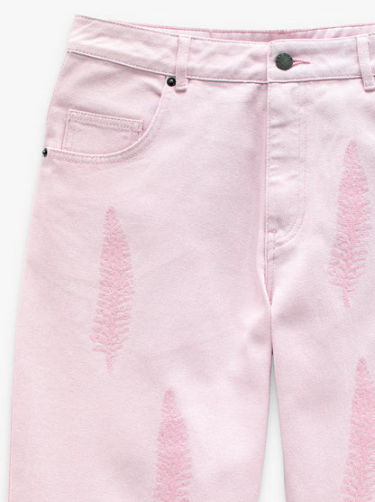 Trousers With Embroidery 100% Cotton