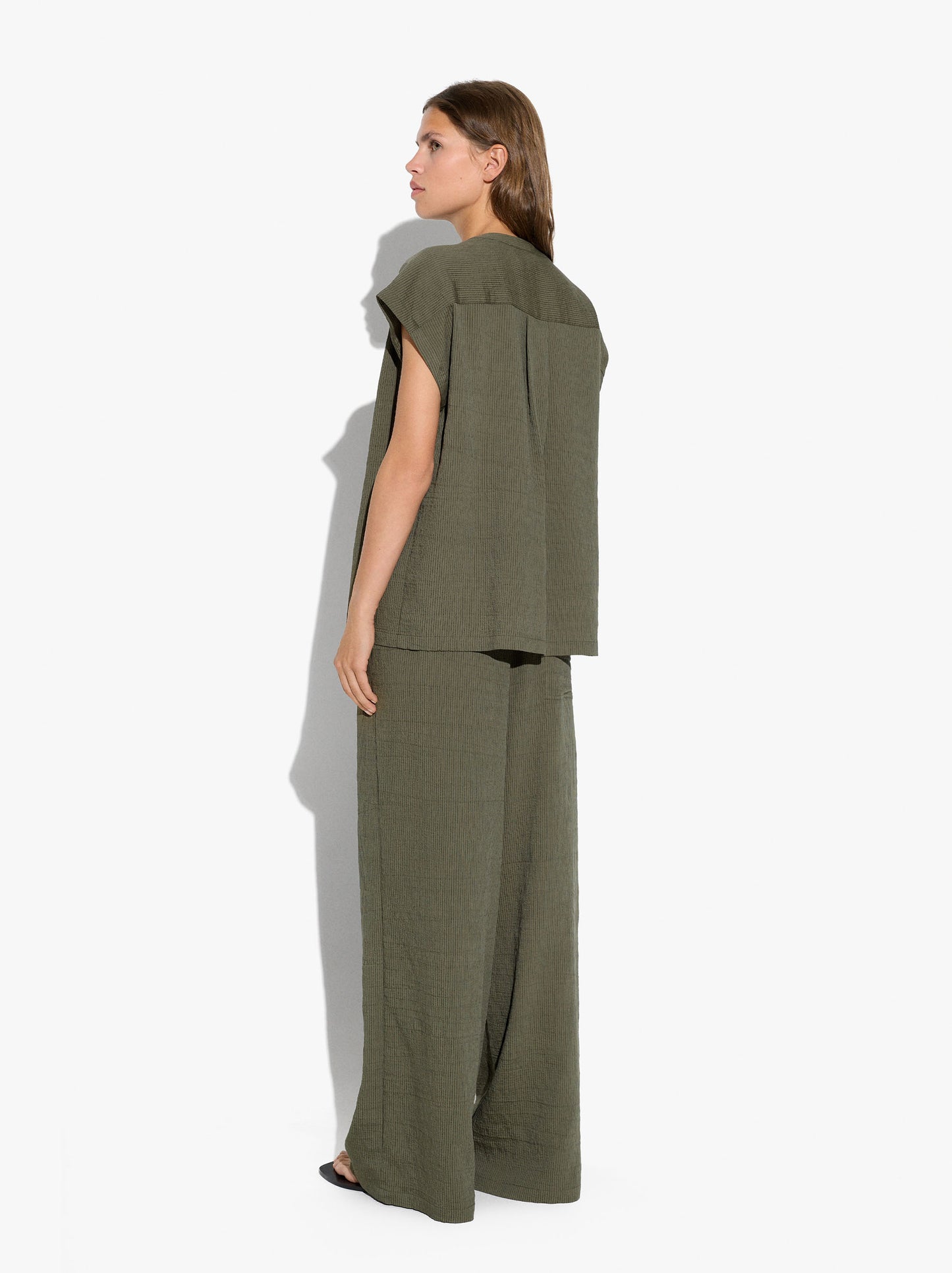 Striped Trousers With Elastic Waist
