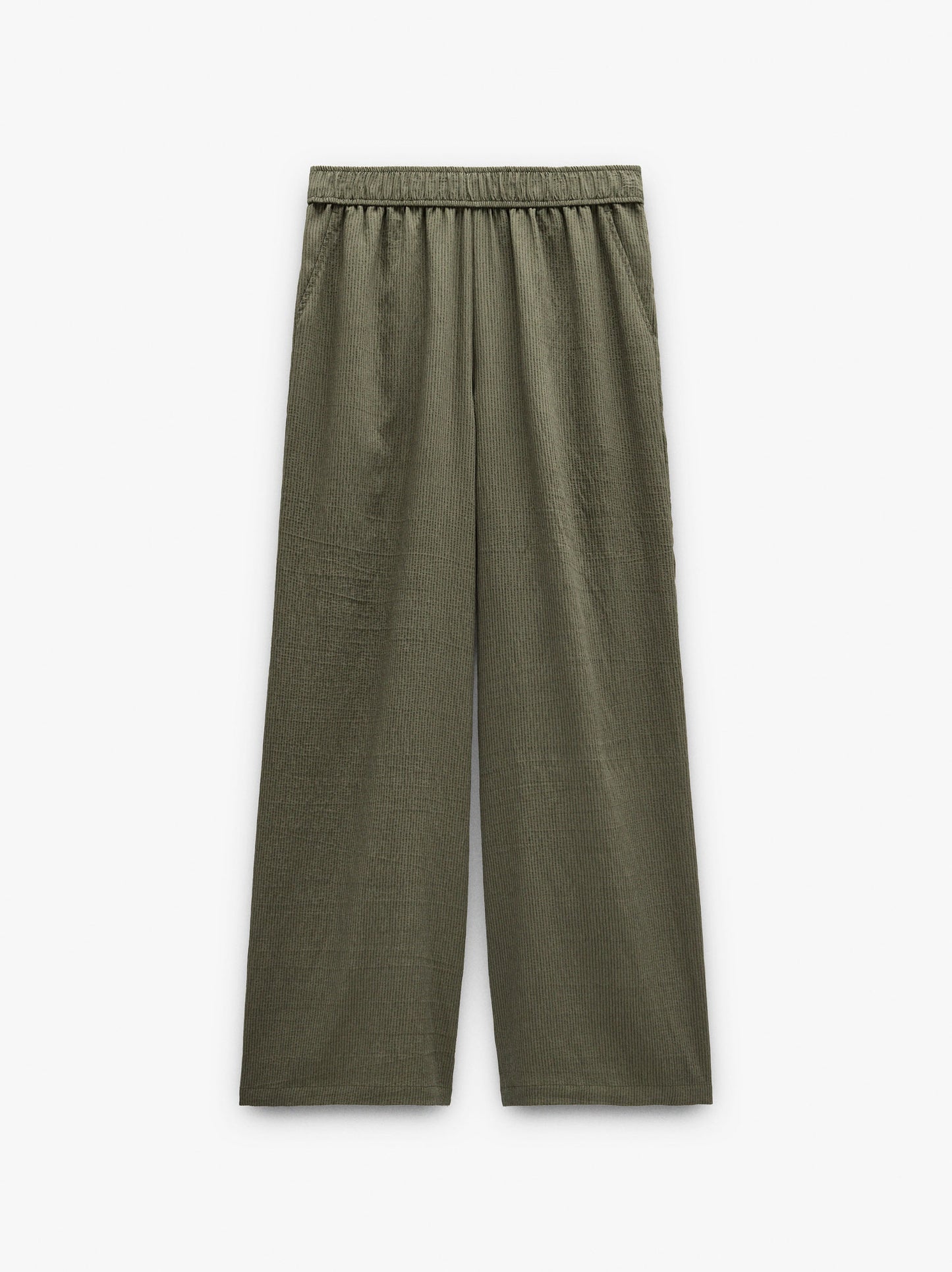 Striped Trousers With Elastic Waist