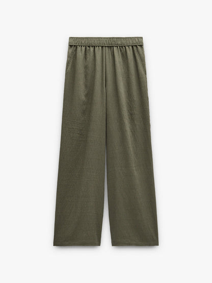 Striped Trousers With Elastic Waist