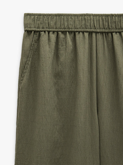 Striped Trousers With Elastic Waist