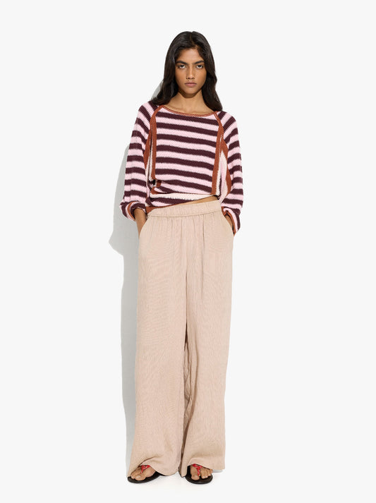 Striped Trousers With Elastic Waist