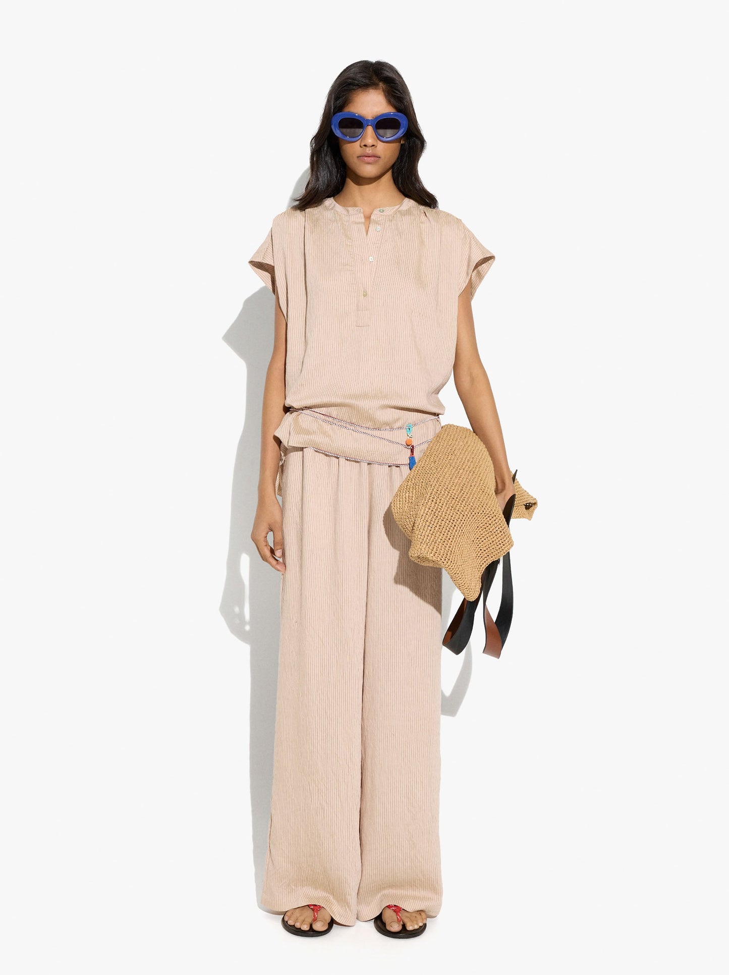 Striped Trousers With Elastic Waist