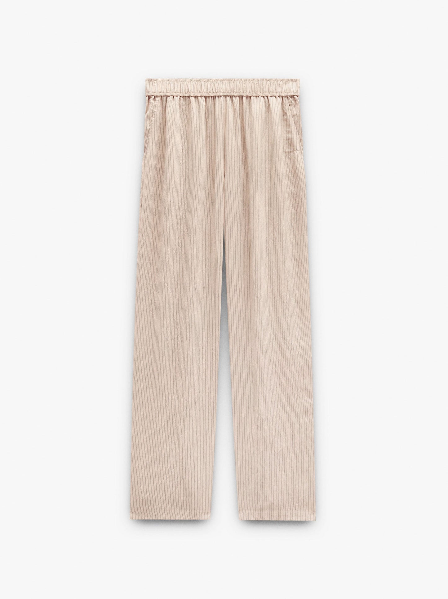 Striped Trousers With Elastic Waist