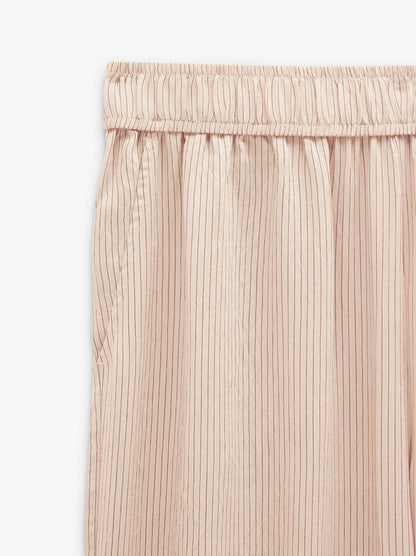 Striped Trousers With Elastic Waist