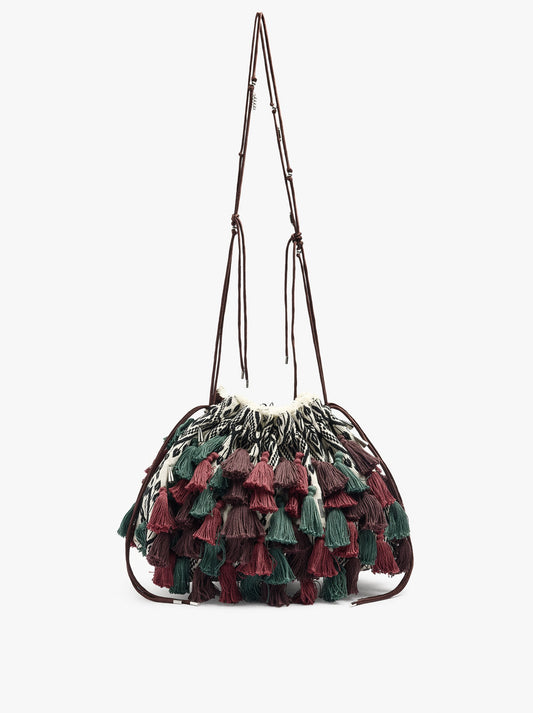 Party Bag In Fabric With Tassels