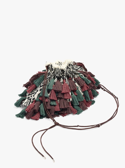 Party Bag In Fabric With Tassels
