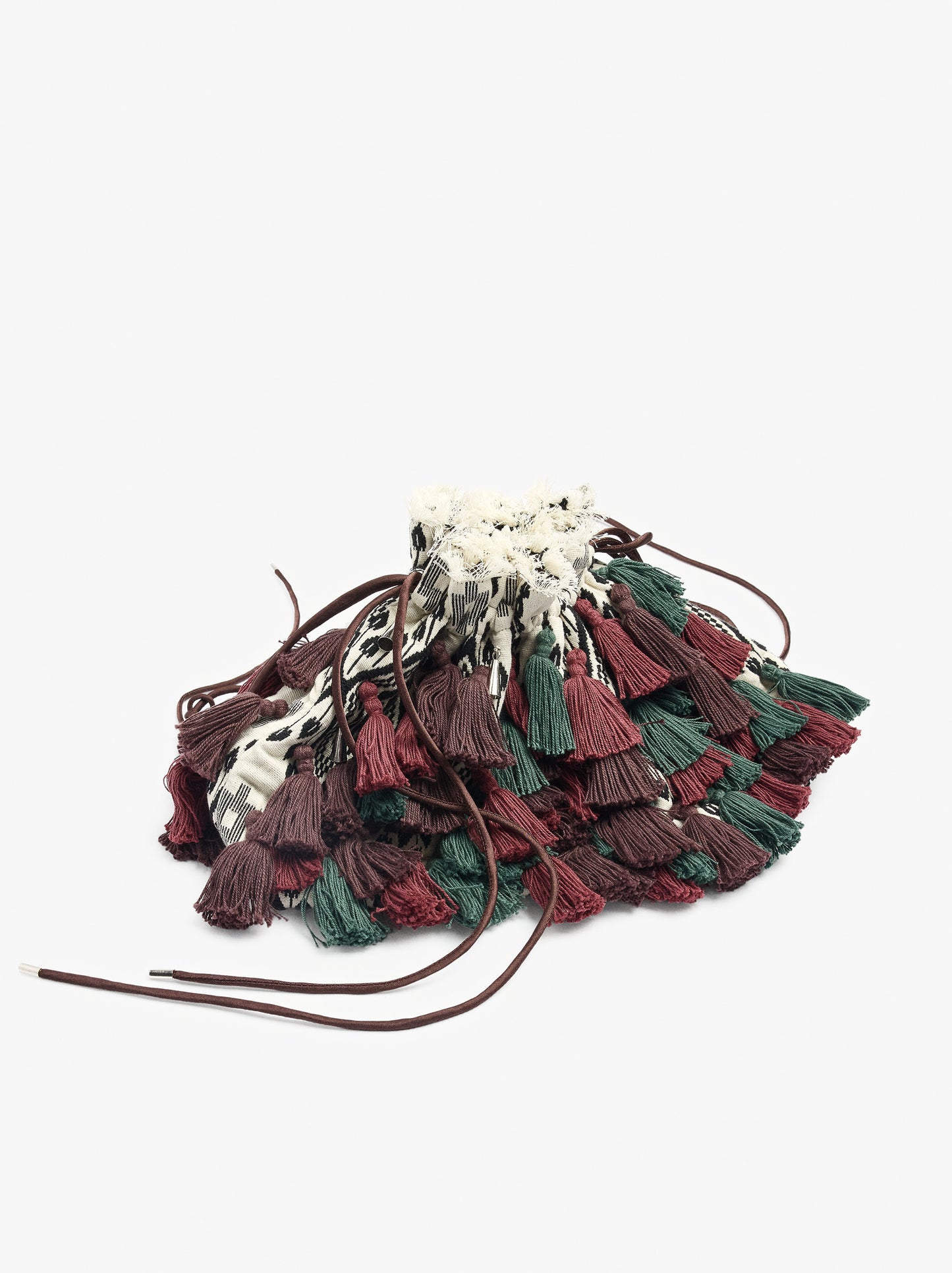 Party Bag In Fabric With Tassels