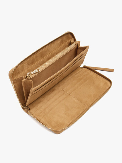 Leather-Effect Wallet And Zipper Closure
